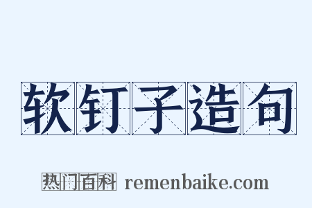 软钉子造句是什么意思的图片